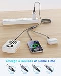 SUNGUY USB C Câble 5FT/1,5M, 3 en 1 Cord multichargeur QC3.0 USB à USB-C Câble avec 3 Ports de type C Nylon tressé pour i-Phone 17/16/15 Series, Galaxy S25 S24, Huawei, Google, Honneur, LG, Comprimés