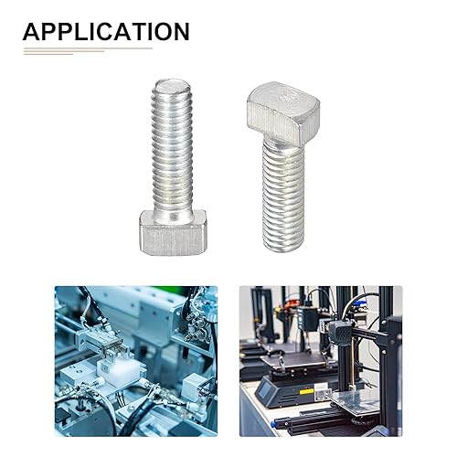 Miniatura 4 de DTGN Tornillo deslizante con ranura en T M6x20mm (DXL), 20 unidades, bueno para la industria de la construcción, pernos de riel en T chapados en