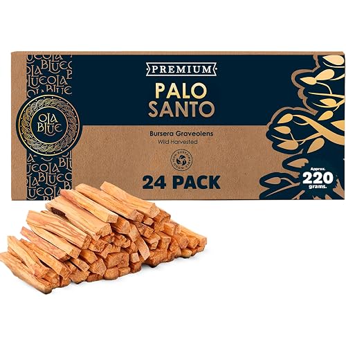 Palo Santo Smudging Sticks – 24 Pack (8 oz / 220 g) | Natural Palo Santo Incense Sticks from Peru | Resin-Rich Aromatic Sticks for Smudging & Meditation