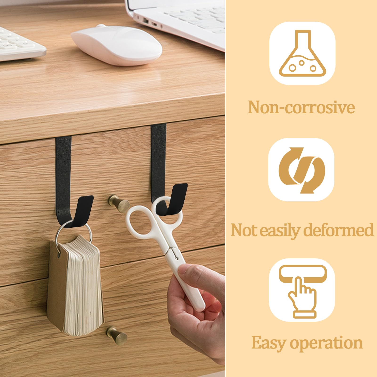 SMCEHEYA Over Door Hooks 5Pcs, Over Door Hanger for Leaf Depth 2.2cm (0.8") - Image 4