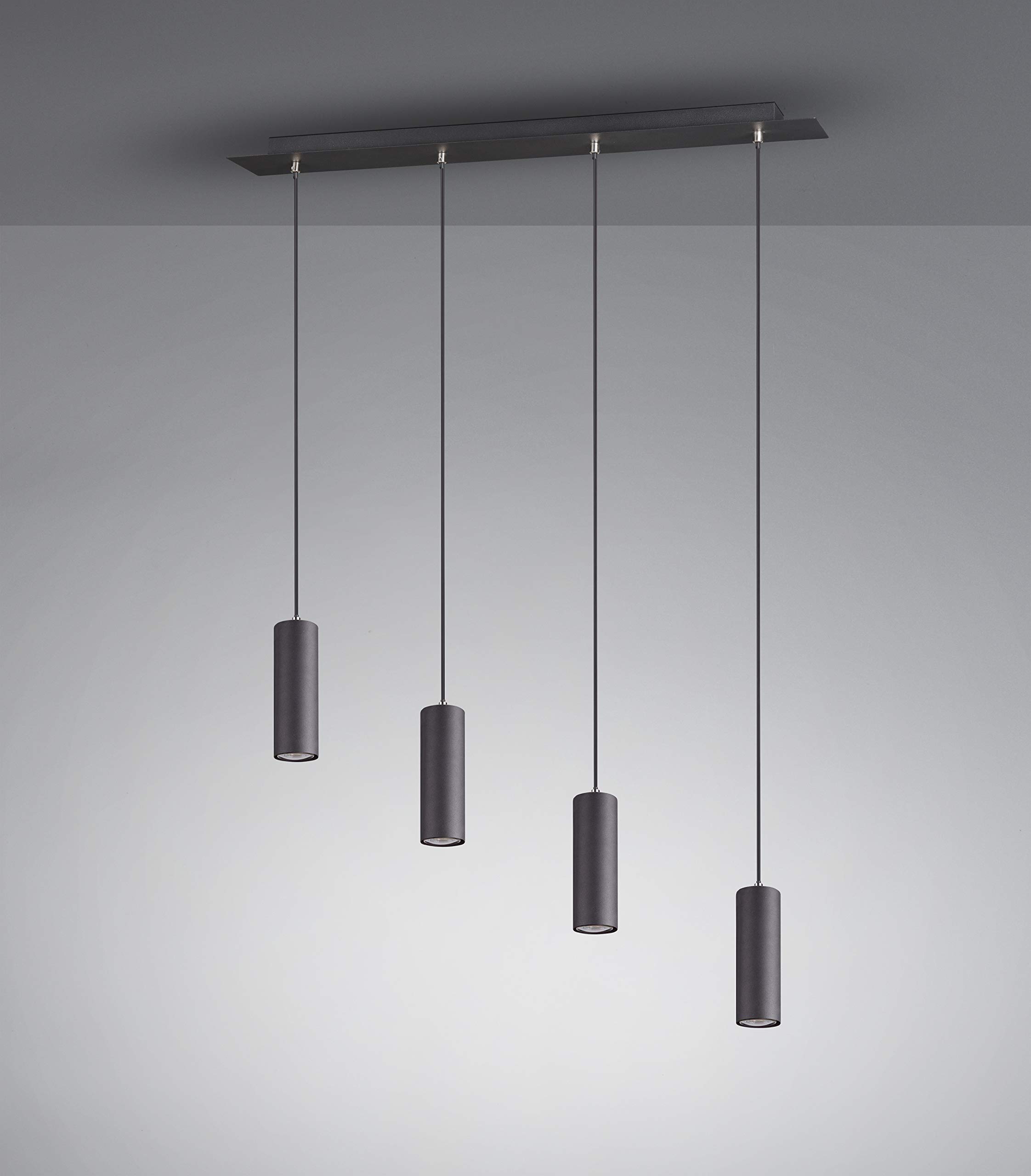 Trio Leuchten Marley 312400432 Luce PendentePendel 4-flammig, Nero Opaco