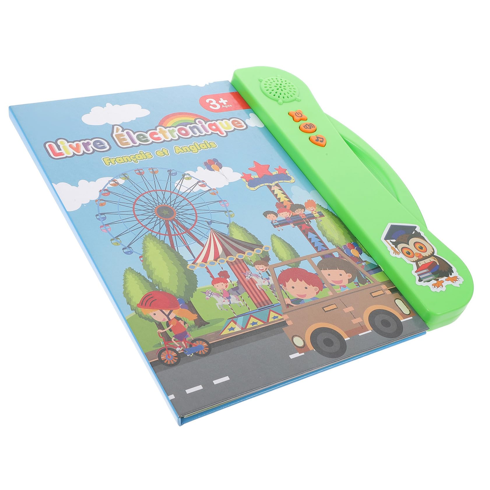 Giocattolo Educativo Lettore Intelligente per Ragazzo Ragazza Dispositivo Elettronico Francese e Inglese, Materiale Abs, Colore Verde, per Festa Scuola Decor e Sviluppo