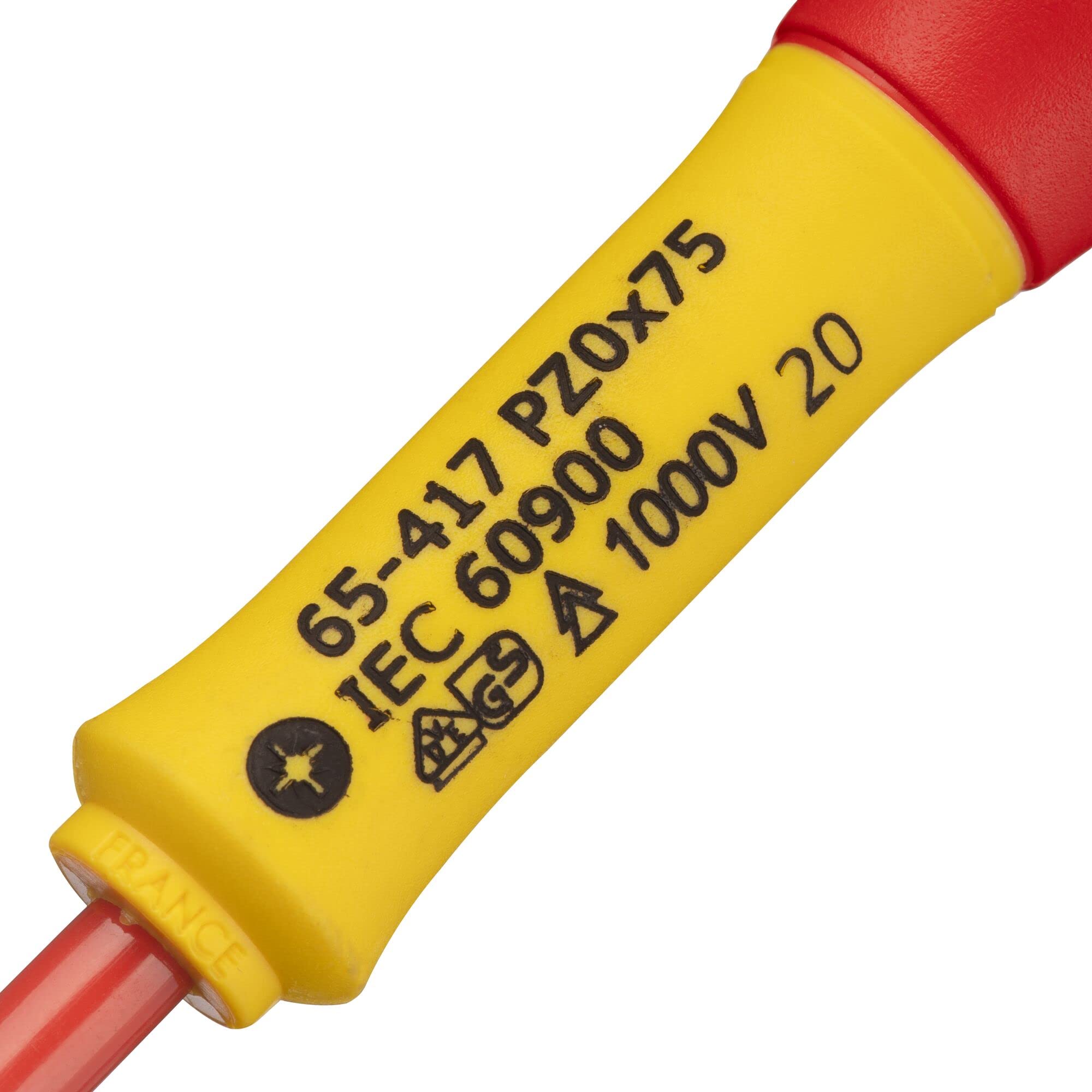 STANLEY 0-65-417 Tournevis Isolé Pz0 75 Mm - Gamme FATMAX - Fabriqués En France - Lame En Acier - Revêtement Polyamide Anticorrosion - Poignée Soft Grip - Liaison Quasi Incassable