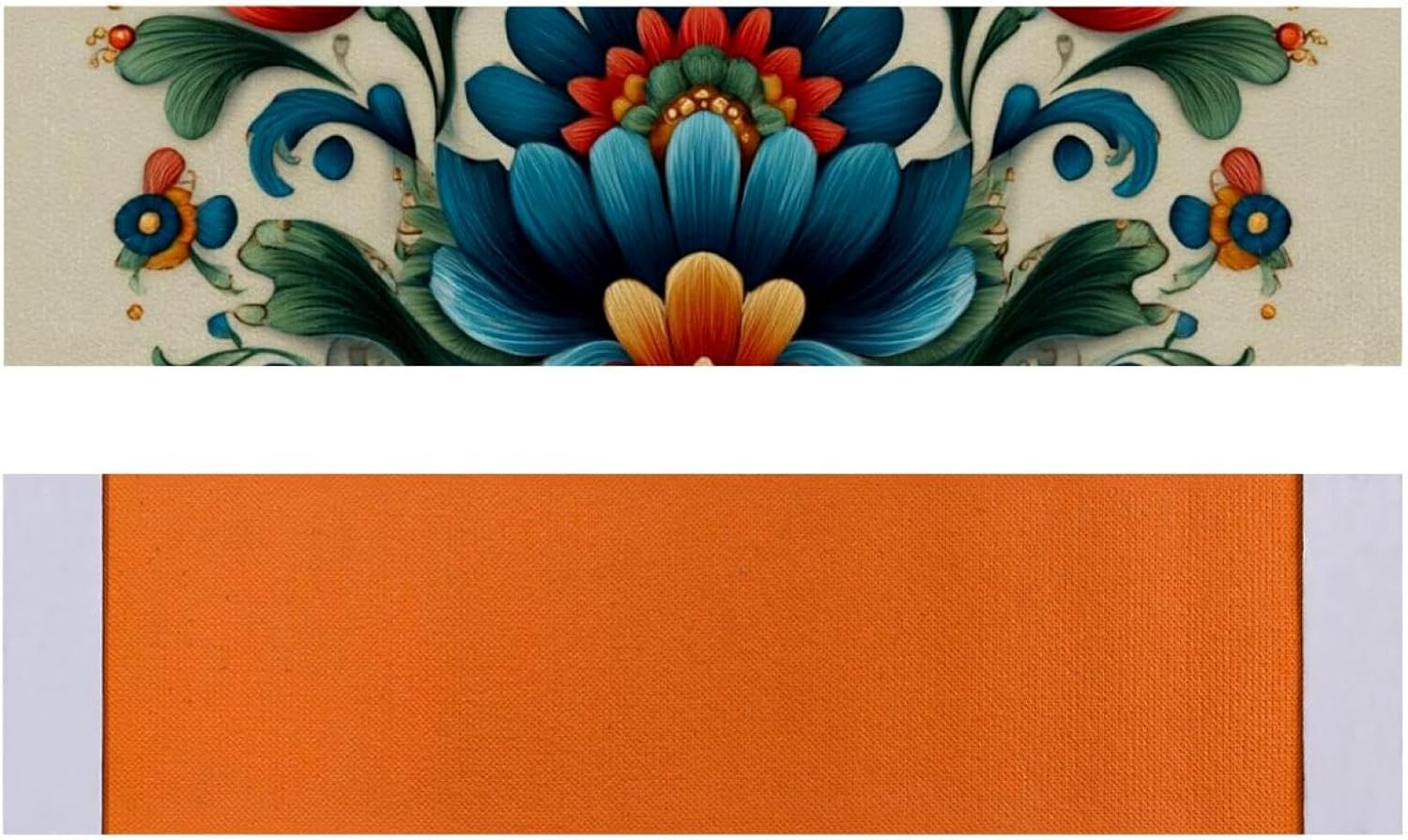 15 Pack Norwegian Rosemaling Folk Style Flower (88) Stair Treads,8" X 30" Non Slip Carpet Stair Treads Reusable Staircase Step Treads Carpet Treads for Wooden Steps Indoor