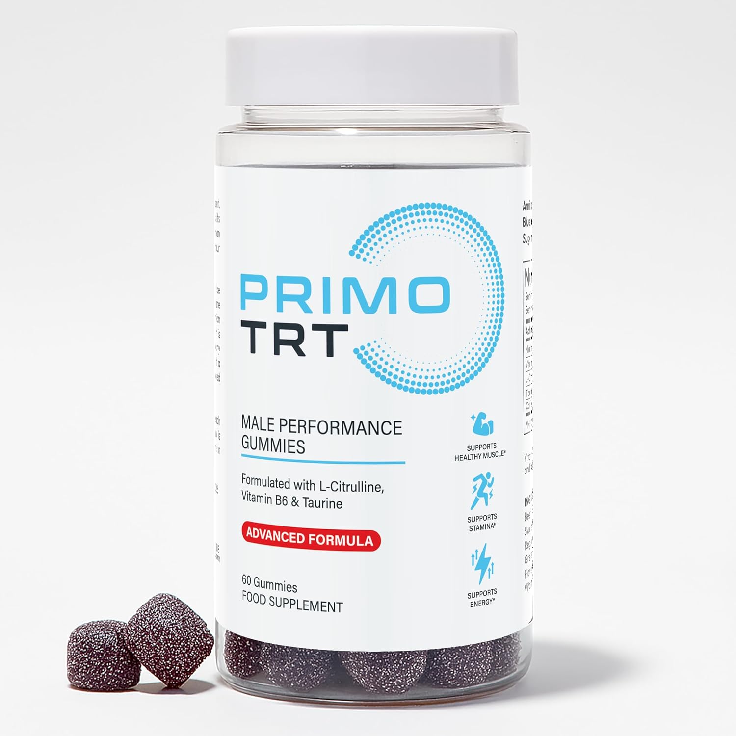 Primo TRT Male Performance – 60 Gummies – 1 Month Supply – Advanced Formula