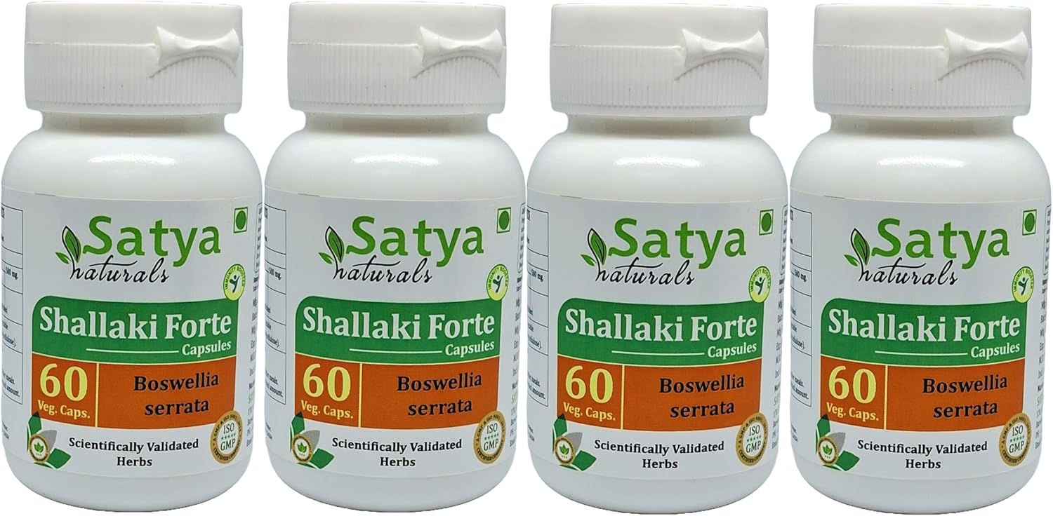 Shallaki (Boswellia Serrata) Forte Capsules, 60 Count (Pack of 4)