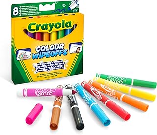 CRAYOLA, Abwaschbare Whiteboard-Marker, 8 Farben, dicke konische Spitze