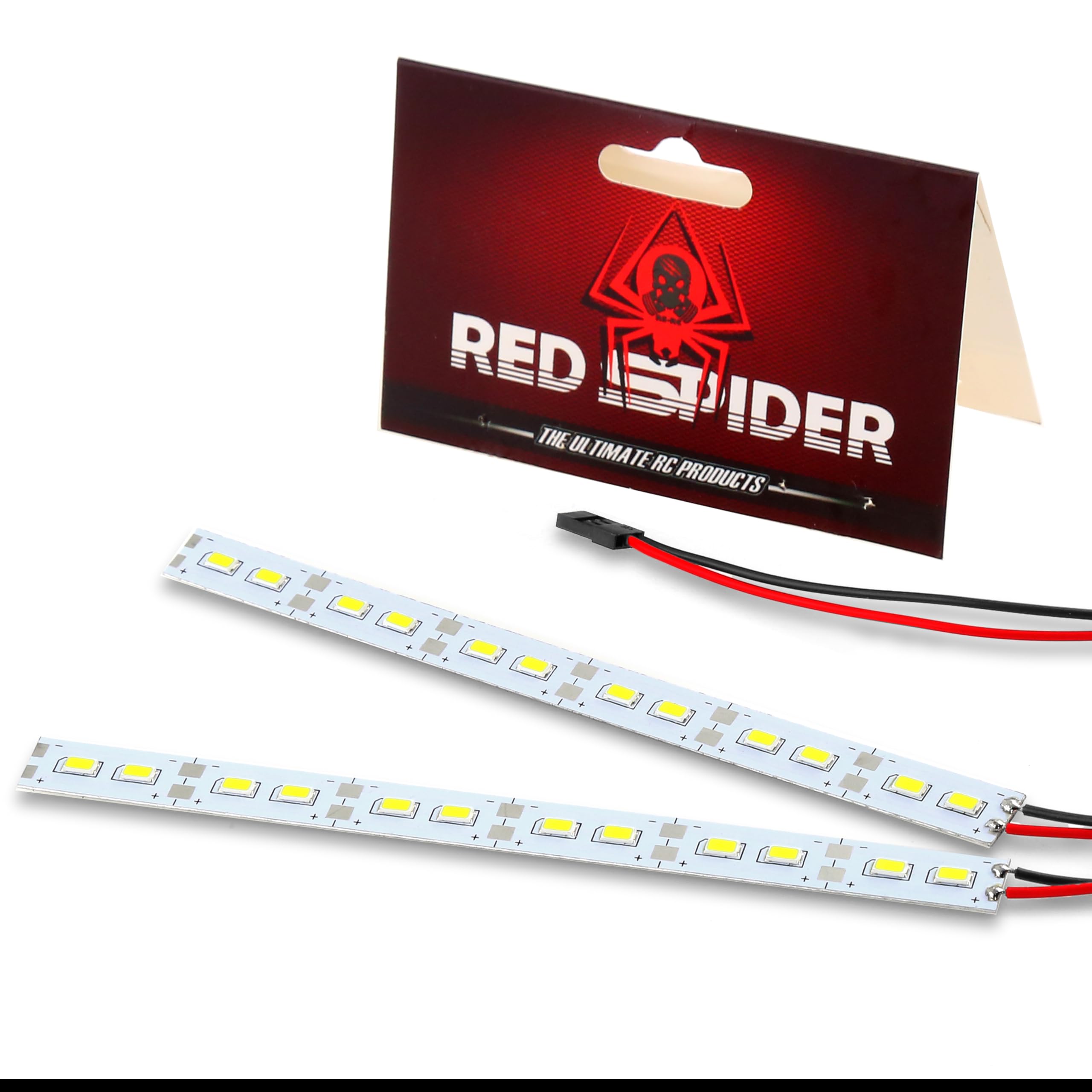 24 LED Chassis Light Aluminum RC LED Strip for 1/8 1/10 1/16 RC Truck Tank Crawler Buggy Car HPS HPI Traxxas SCX24 TRX4 TRX6 Slash Rustler Redcat 4WD (White)