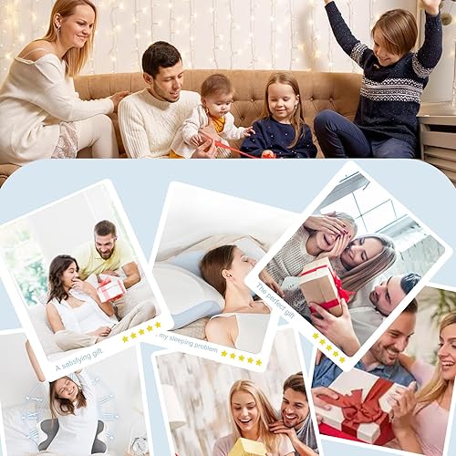 Miniatura 7 de Almohada cervical para el cuello para aliviar el dolor, almohadas ergonómicas de espuma viscoelástica para dormir con funda de almohada lavable,