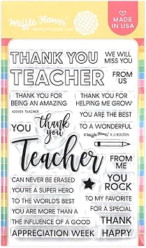 Waffle Flower Teacher Stamp Set