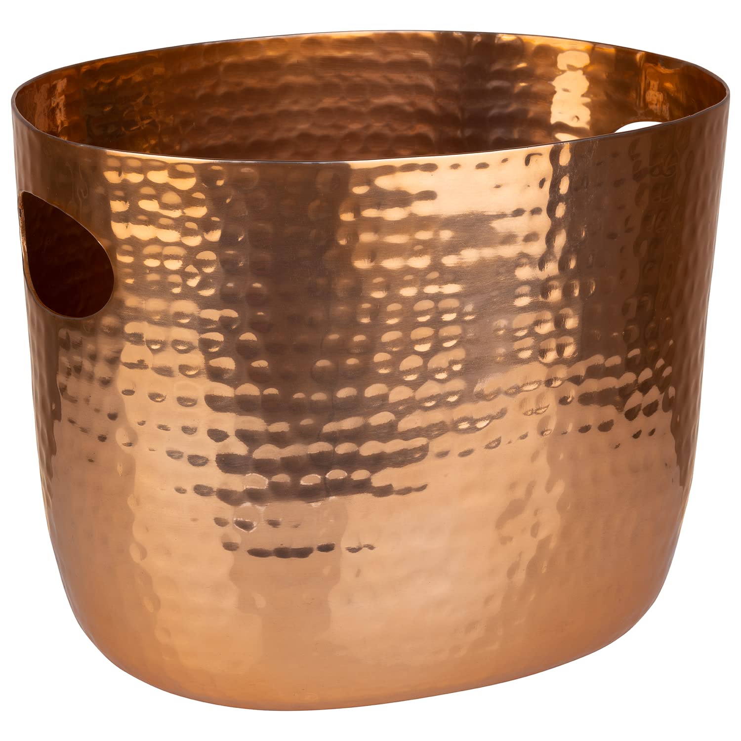 APS 36108 LARGE - Enfriador de vino y champán (aluminio, dos asas laterales, para 1-2 botellas, 25,5 x 19 x 20 cm), color cobre