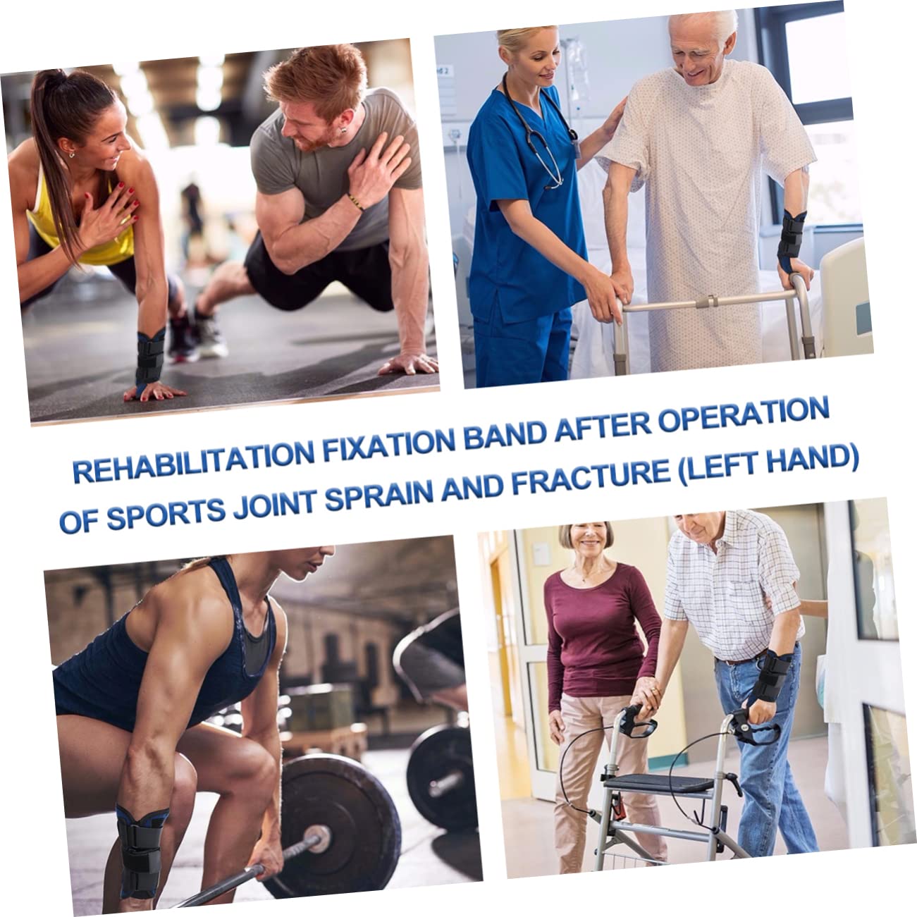 MUCKLILY Strap Wraps Hand Stabilizer Braces Support Wrist Blue