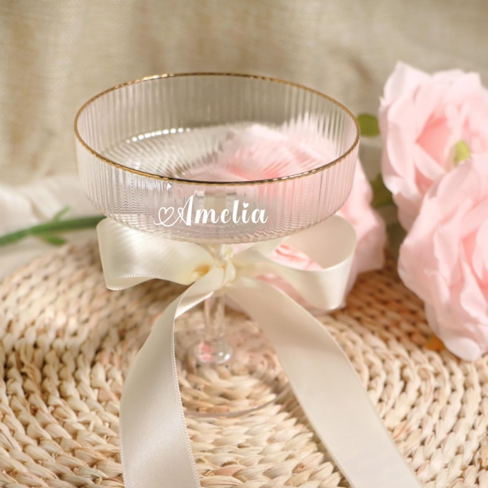 Lot de 6 verres à champagne personnalisés, verres à martini, à cocktail classique, parfaits pour cocktail, vin, champagne, toast de mariage gravé, cadeau personnalisé