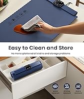 Vista 4 de Alfombrilla de Calentamiento de Alimentos, Bandeja de Calentamiento Eléctrica con 5 Configuraciones de Temperatura para Mantener la Comida Caliente