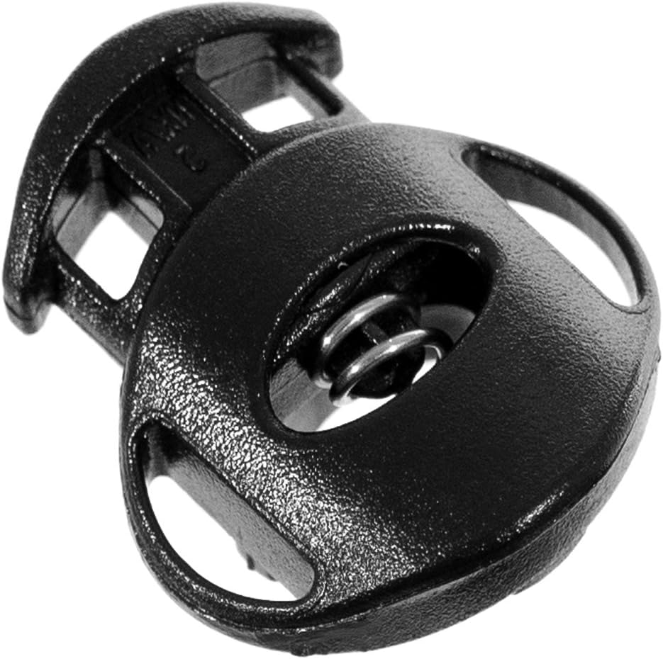 Paracord Planet Cord Locks – SurMount Dual Cord Locks – Black Drawstring Dual Cord Stopper for Apparel, Bags, Drawstring Cords, Shoelace Locks, and Rope and Cord – Multiple Pack