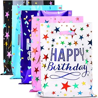 ZGORENDZ 30 Pcs Party Favor Bags for Kids Birthday Assorted Colors Goodie Gift Bags