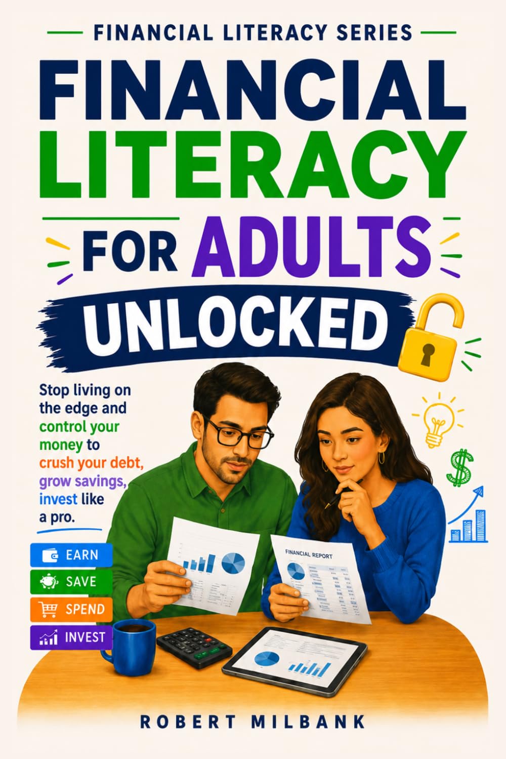 Financial Literacy for Adults Unlocked: Take Control of Your Money, Spend Smarter, Build a Budget That Works, Grow Your Savings, and Invest with Confidence (Financial Literacy Series)