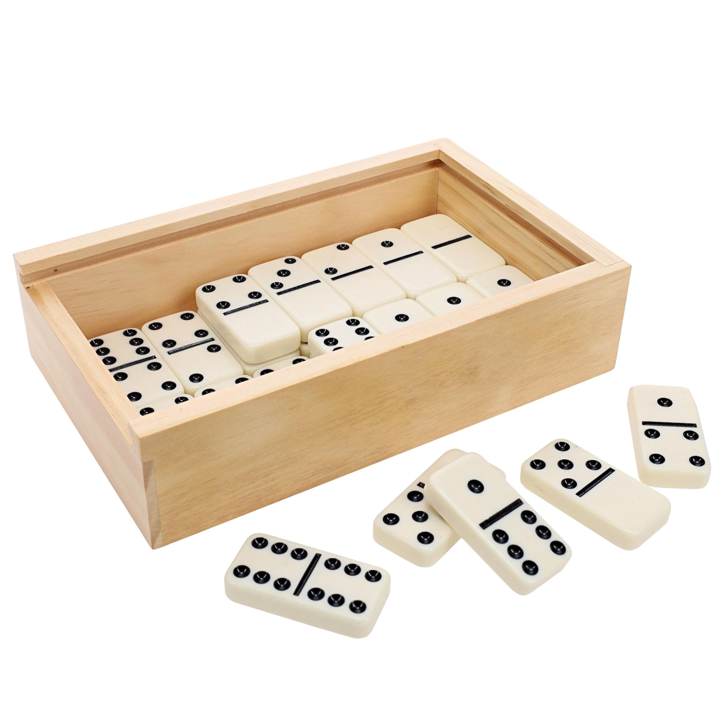 Amazon.com: WE Games Double 6 Ivory Color Dominoes with Black Dots