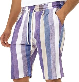KonJim Linen Capri Pants for Men Casual Lightweight 3/4 Baggy Pants Drawstring Elastic Waist Beach Yoga Pants Harem Pants Wide Leg Beach Capris