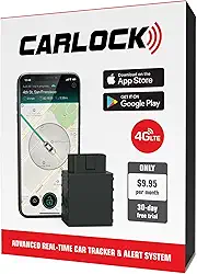 CARLOCK Dispositivo antifurto para carro - rastreador de carro 4G em tempo real e sistema de alarme de carro. Vem com dispositivo e aplicativo de telefone. Rastreia seu carro em tempo real e notifica