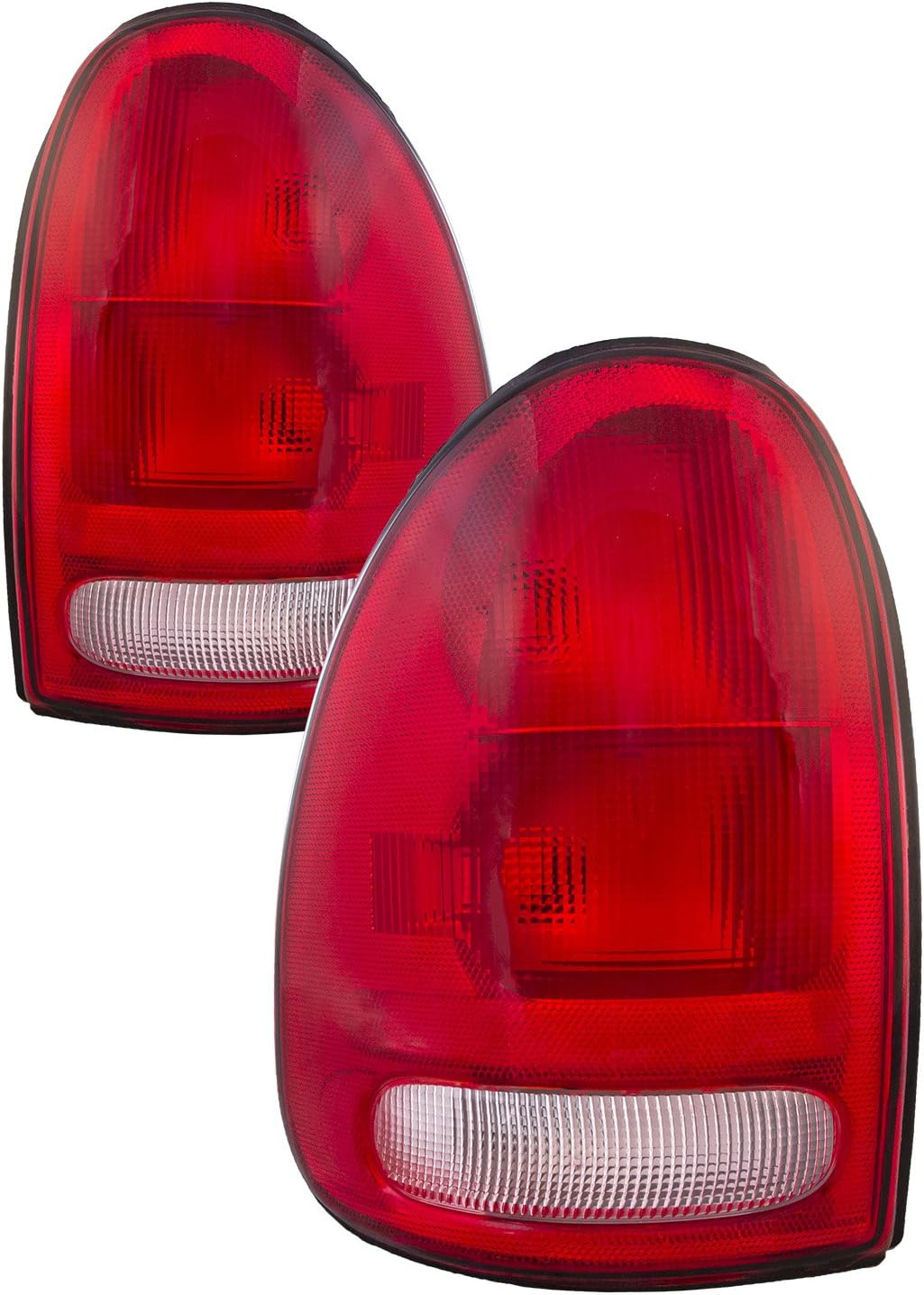 HEADLIGHTSDEPOT Tail Light Compatible with Chrysler Dodge Plymouth Caravan Durango Town & Country Voyager Includes Left Driver and Right Passenger Side Tail Lights