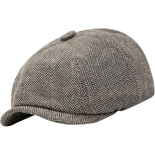 THE STYLE SUTRA Beret Hat Spring Newsboy Hat Warm Octagonal Hat for Traveling Camping Hiking Khaki