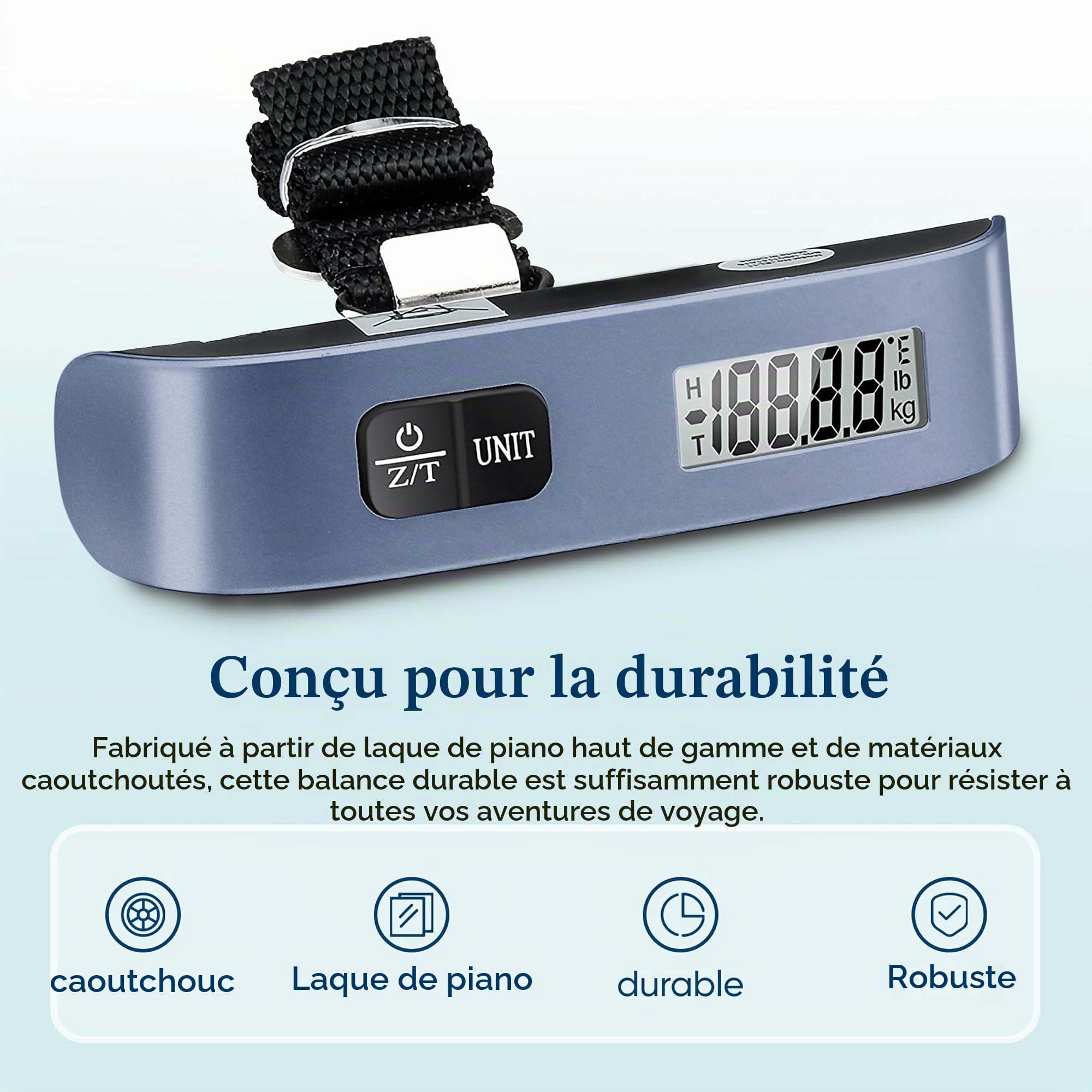 Etekcity Balance pour bagages, essentiels de voyage, bleu vif, 1 Count (Pack of 1), 1 paquet