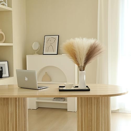 Miniatura 5 de 30 piezas de decoración de hierba de las pampas, decoración bohemia del hogar de 24 pulgadas, pompas artificiales florales, hierba pequeña pomposa