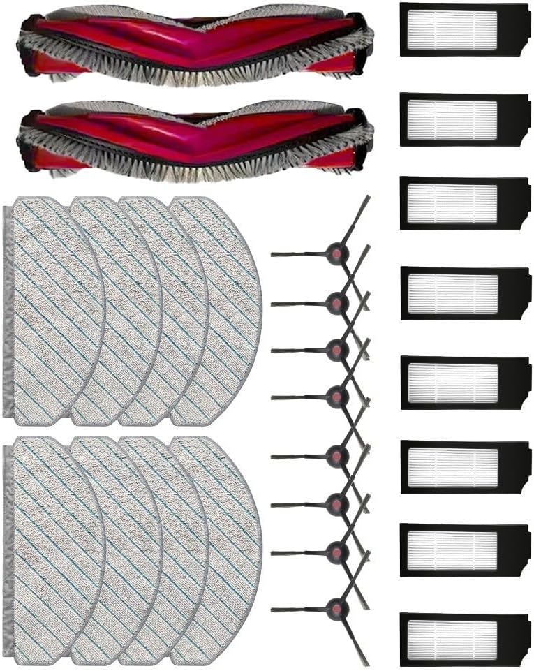 Replacement Parts Kit For Yeedi For C12 Pro Plus Vacuum,26-Piece Set With Roller Brushes,Side Brushes And Mops For Efficient Cleaning