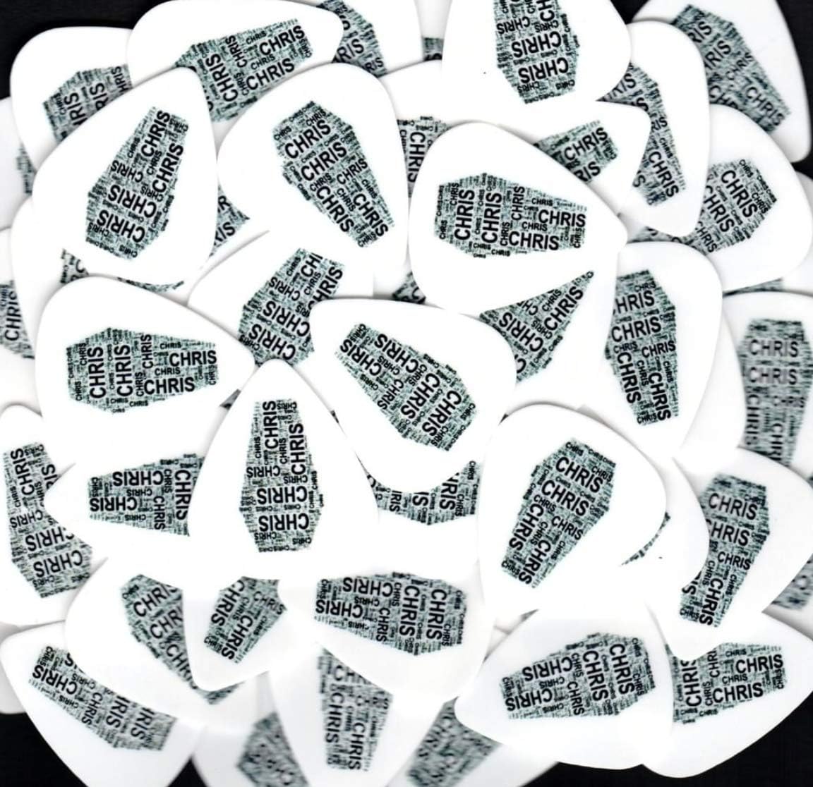 200 Personalized Guitar Picks - Premium White Delrin - Full-Color Custom Guitar Picks with Your Photo or Design. Durable Material with Detailed Print. Great Gift for Any Musician.