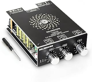 440W Audio Amplifier Board with Treble and Bass Control, TPA3251 Chips, DC 12-36V, Bluetooth 5.2 and AUX Inputs, 2.0 Channel Stereo AMP Board for DIY Wireless Speakers