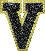 Vista 40 de Parches de letras de felpilla termo-adhesivas de 2.2", parches de letras de felpilla para ropa (negro, 26)
