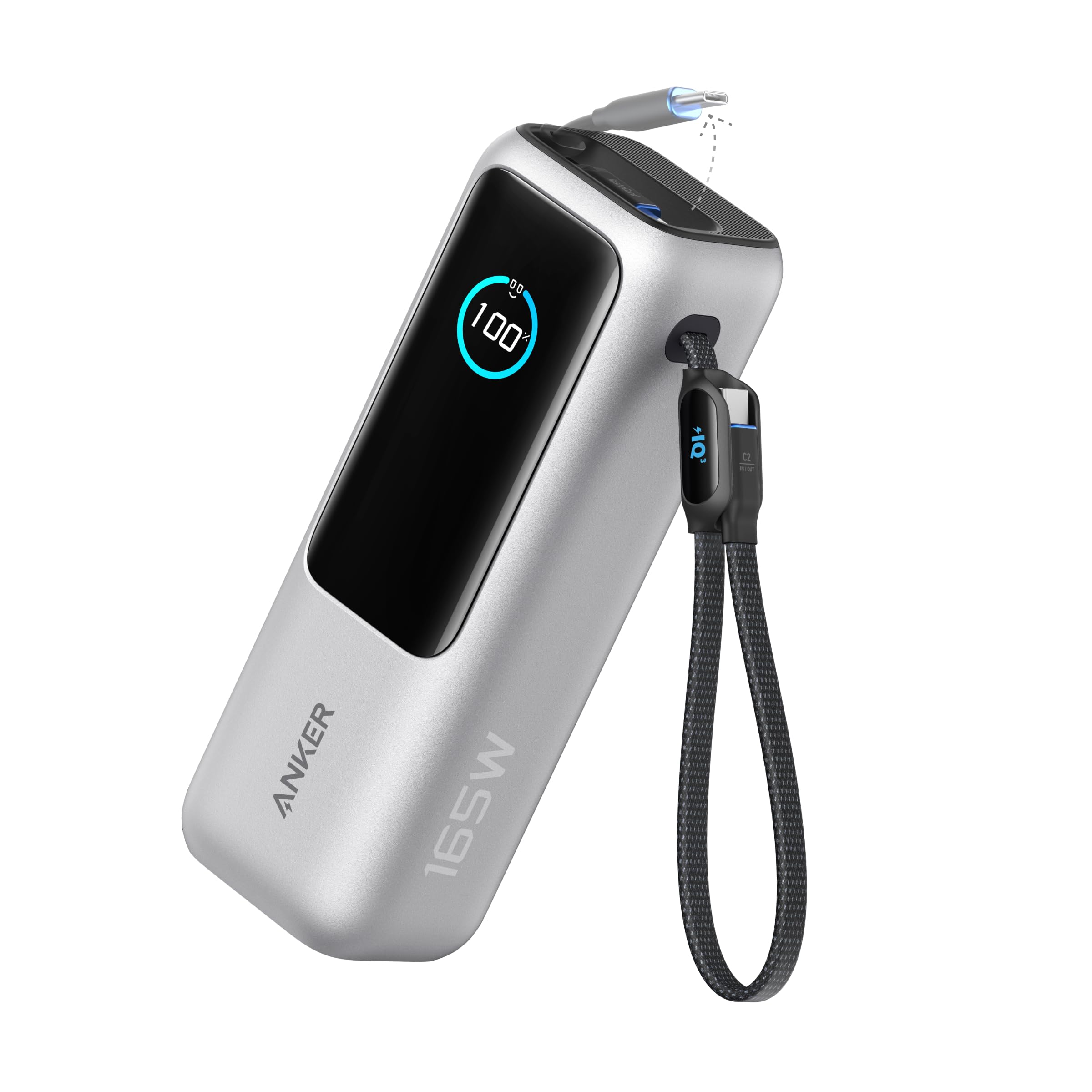 Anker Power Bank 25000mAh, 165W ケース付 Anker 25.000 mAh Power Bank, 165W, Taşınabilir Şarj Cihazı, Dahili