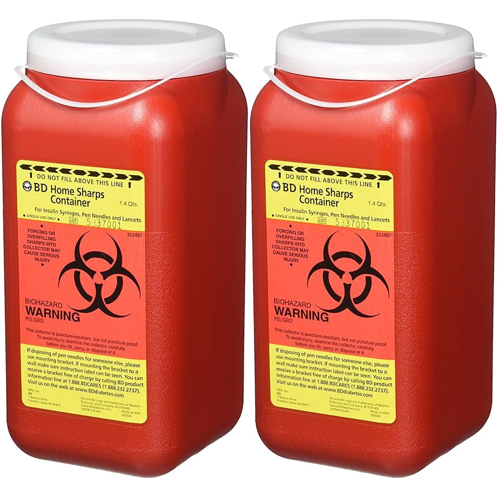 BD Home Sharps Container (Pack of 2) Health & Household