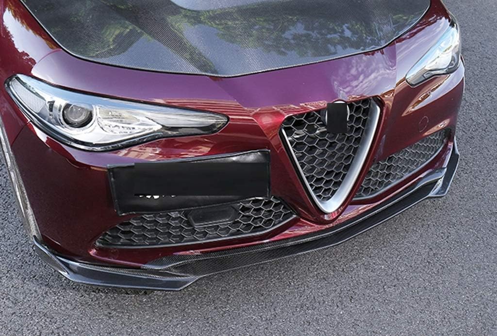 New Carbon Fiber Front Lip Spoiler Compatible with ALFA Romeo Giulia 2016-2019 (Down Lip Spoiler)