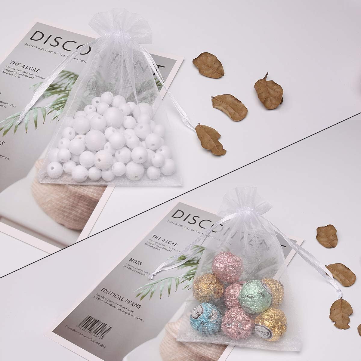 Amаzоn Crаzу 🔥 Dеаlѕ Akstore 100PCS 4x6inch (10x15cm) Drawstring Organza Jewelry Favor Pouches Wedding Party Festival Gift Bags Candy Bags (White)