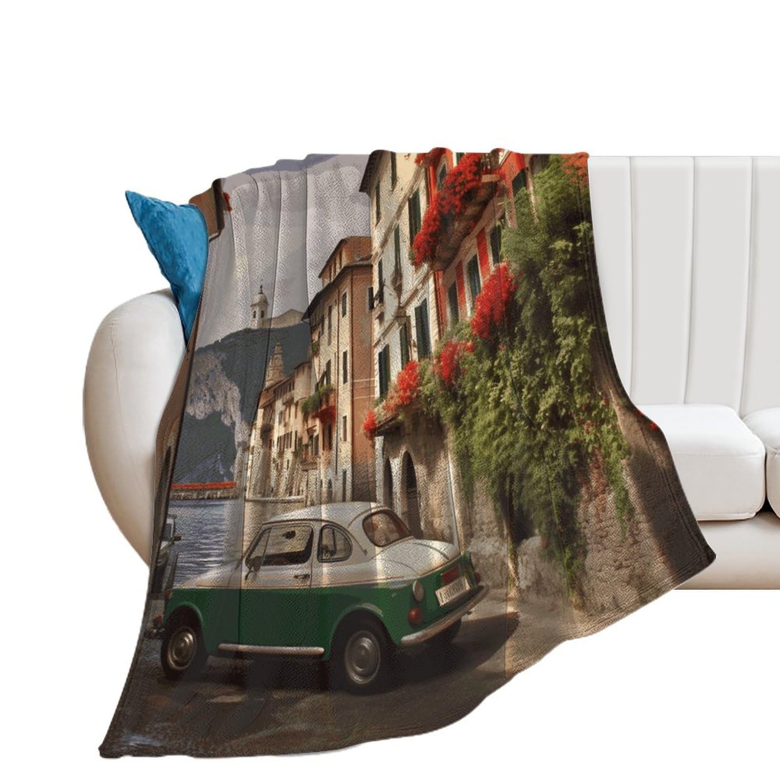 Couverture microfibre douce extra large pour femme frileuse sur le lit