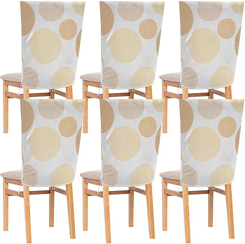 Polka Dot Colorful Round Beige Abstract Decorative Birthday Seat Cover for Classroom Chair for Home Dining Room Decor Soft Stain-Resistant Chair