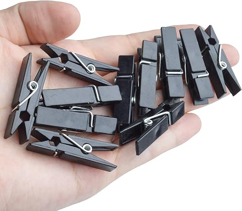 Miniatura 34 de BronaGrand 100pcs Mini Clear Plastic Utility Paper Clip, Clothespins Clip, Clothes Line Clips,Photo Clips