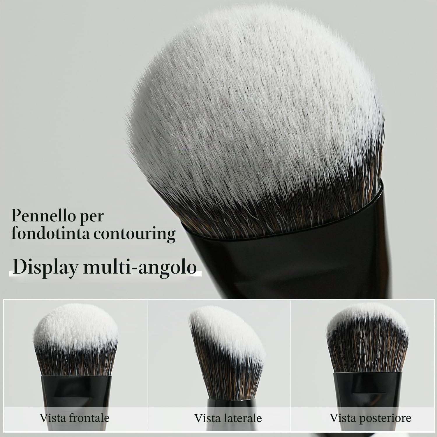 BEILI Set di pennelli professionali per trucco, 12 pezzi, 18 in 12 pennelli con due estremità per cipria, fondotinta, correttore, sopracciglia, ombretto, contorno, eyeliner, pennello Blender