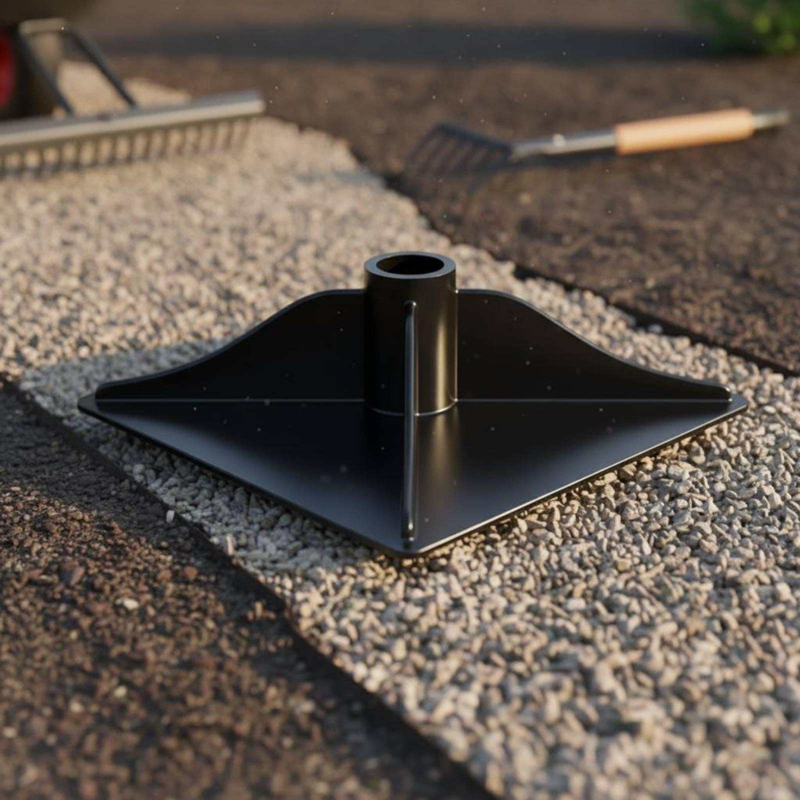 Tamper de Jardinería Nivelador de Suelo Profesional de Acero con Mango Suave y Cabeza Pesada para Compactación de Adecuado para Proyectos DIY, Cabezal 8-8 Pulgadas