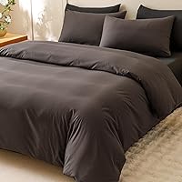 Vista 137 de CLOTHKNOW Juego de edredón de 3 piezas de color marrón caramelo, tamaño individual/individual XL, color terracota suave, color óxido con 2 fundas