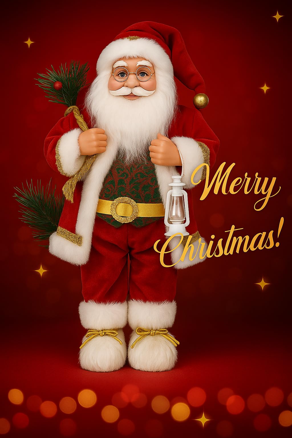 Buy SMARTBUYER 18-Inch Christmas Santa Doll with Lantern – Holiday