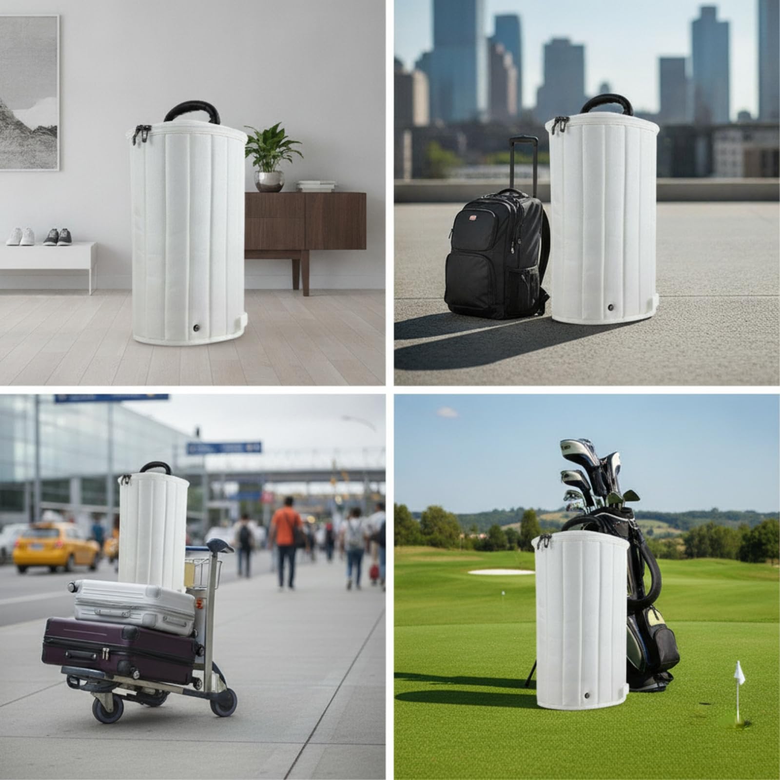 Copriborsa da Golf Portatile Copertura in PVC Leggero Copertura Trasparente con Cerniera per Viaggiatori