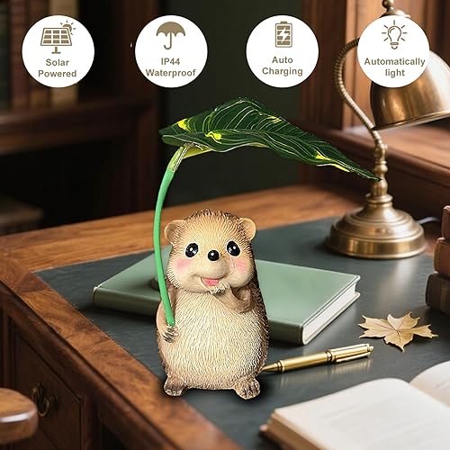 Miniatura 6 de Estatuas solares de jardín de ranas para decoración de jardín, luces con paraguas para exteriores, decoración de patio, decoración de patio al aire