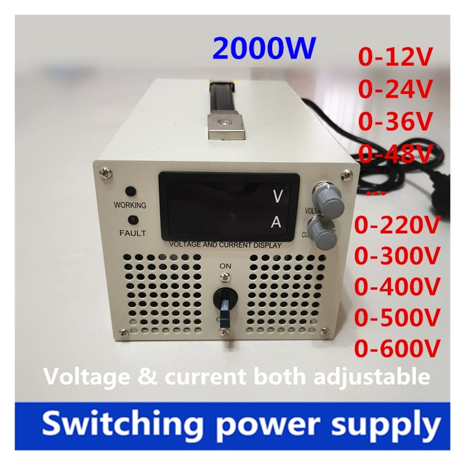 2000 W DC Regulowany zasilanie prąd i napięcie Zarówno regulowany prąd wejściowy stabilizator laboratorium źródła ławki(500V 4A)