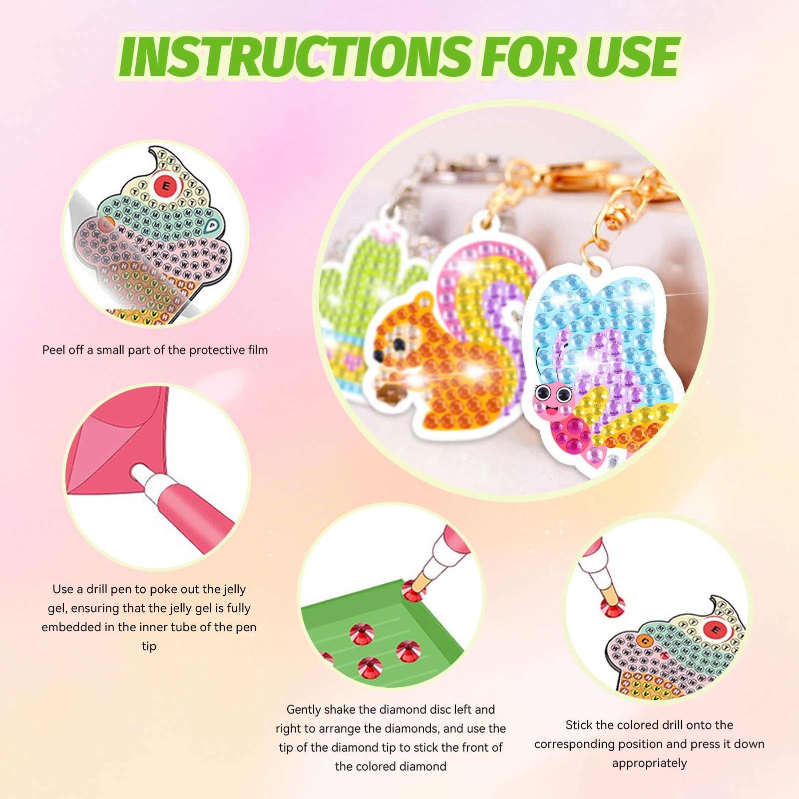 Regalo Niña 9 Años Set De Pintura Diamante Para Niños - 15 Llaveros Diamantes, Para Niñas Y Niños Desde 6 Años, Regalo Escolar O Manualidades Pintura Diamante Niños Regalo Niña 9 Años Set De Pintura Diamante Para Niños - 15 Llaveros Diamantes, Para Niñas Y Niños Desde 6 Años, Regalo Escolar O Manualidades Pintura Diamante Niños