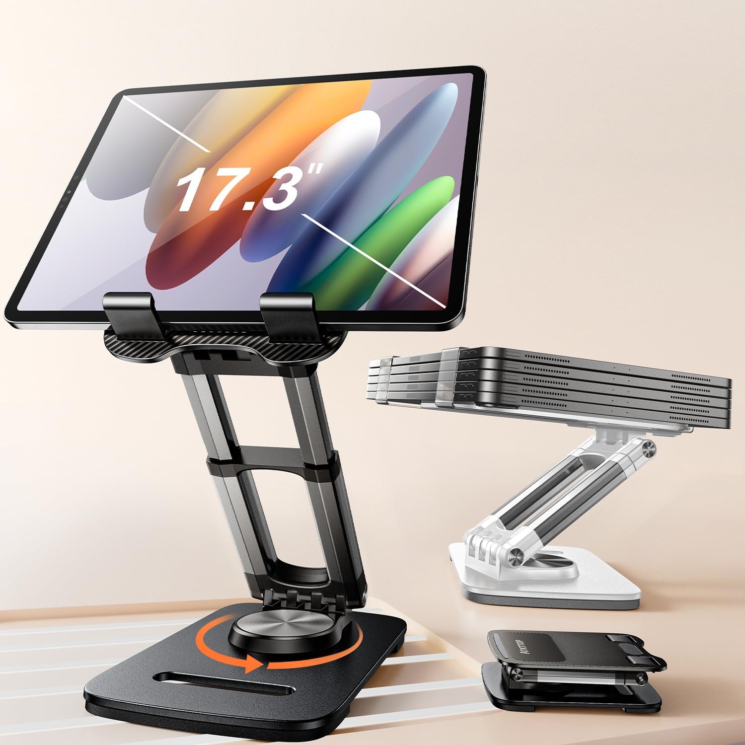 ATKTTOP for iPad Stand, [720° Adjustable] Tablet Stand for Desk 13in