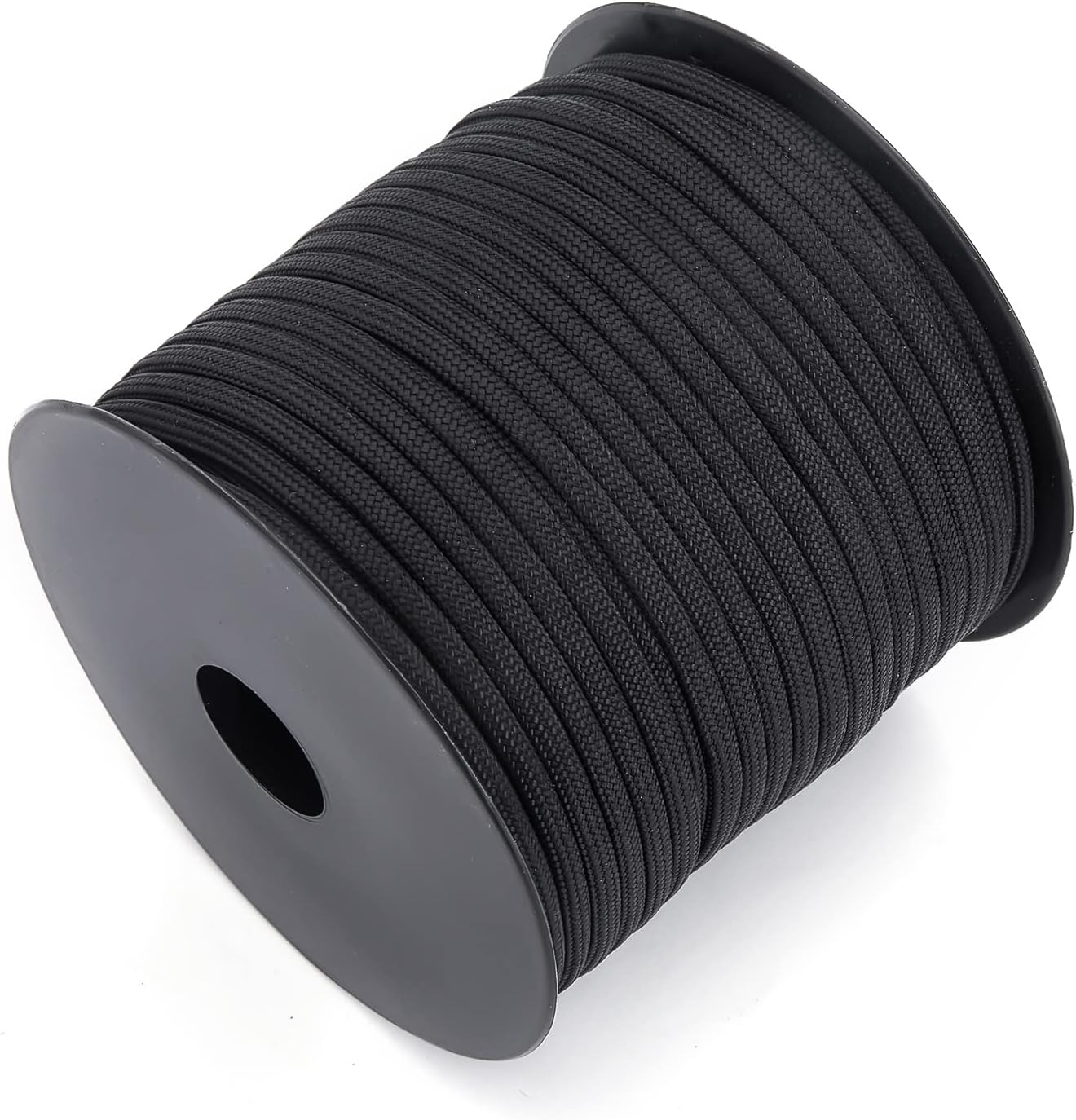 Paracord 550,5/32 in x 164 ft (4mm x 50m),7 Inner Strands/Parachute Cord,Nylon Type III Paracord,Ideal Nylon String for Survival & Camping Gear,Black image 3