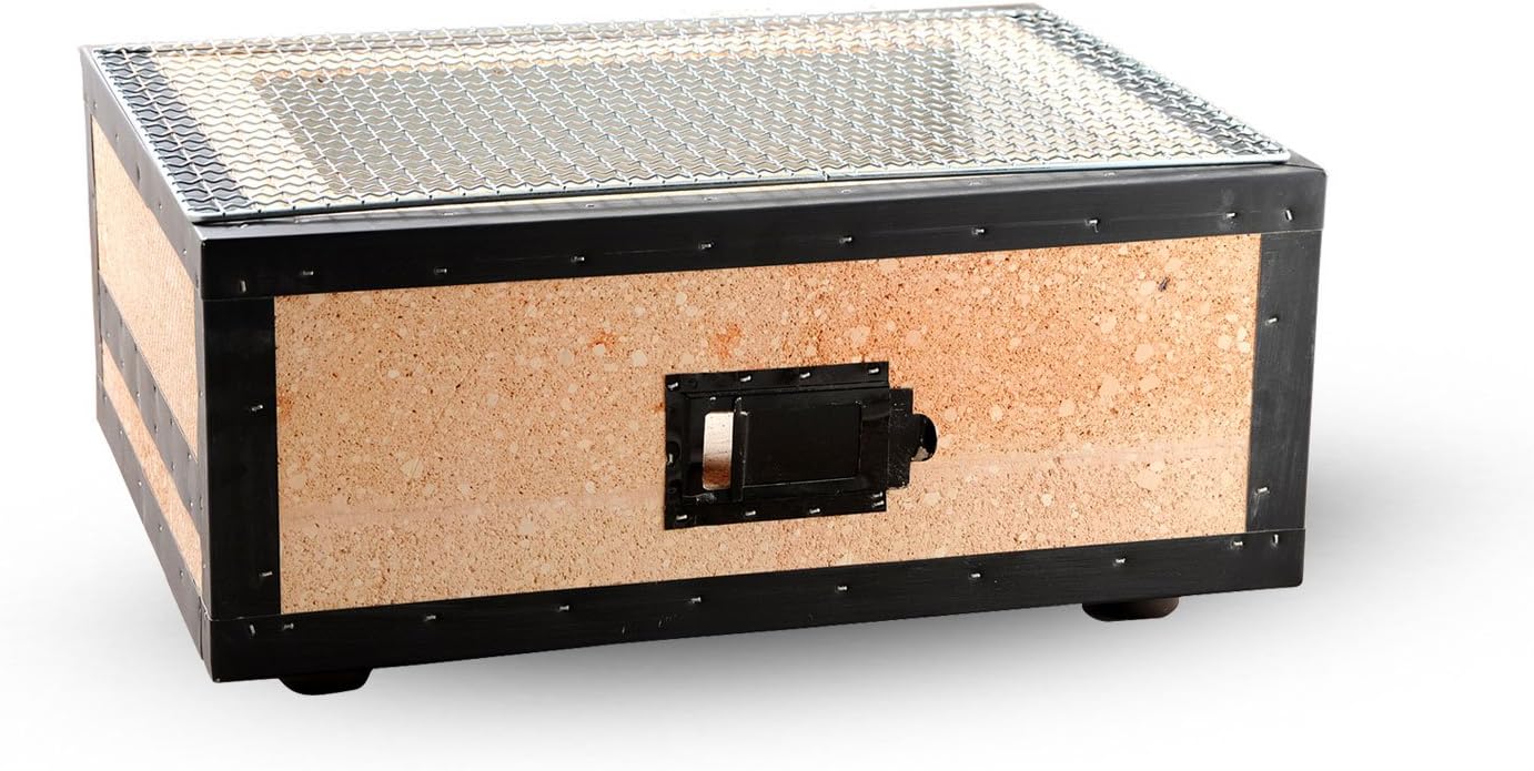 Charcoal Konro Grill with Net - Medium Wide